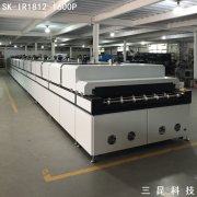大型IR隧道炉玻璃丝印烘干固化生产线加热烘烤线SK-IR1812-1600P